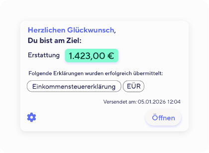 Vorschau: Steuererklärung fertiggestellt